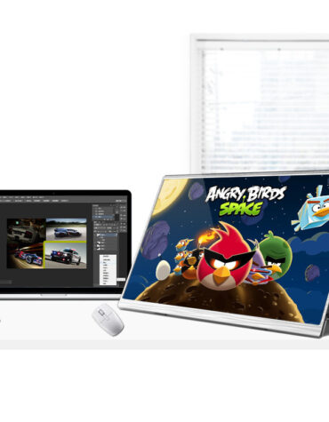 Ultra-thin Portable Display Mobile Computer Game Console With Split Screen Display