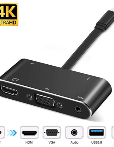 Type-c to HDMI VGA 5-in-1 HD dual display converter