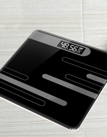 Mrosaa Bathroom Floor Body Scale Glass Smart Electronic Scales USB Charging LCD Display Body Weighing Digital Weight Scale
